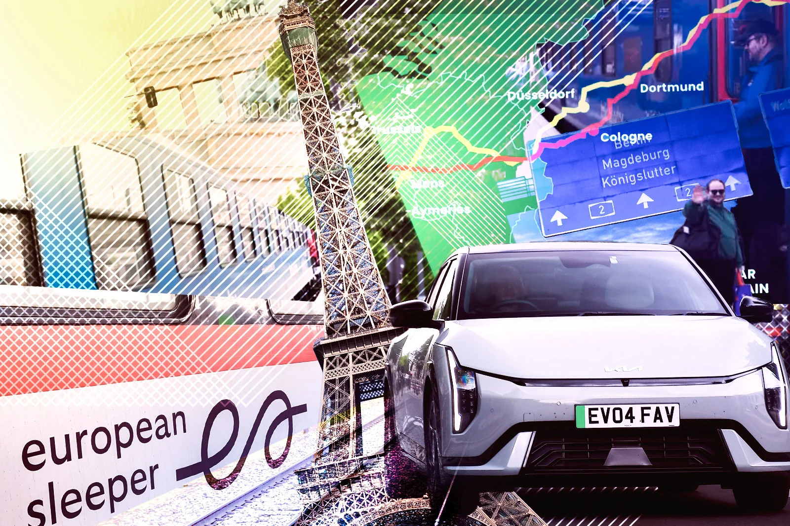 «Kia EV6» elektromobili va tezyurar poyezd o'rtasida poyga o'tkazildi