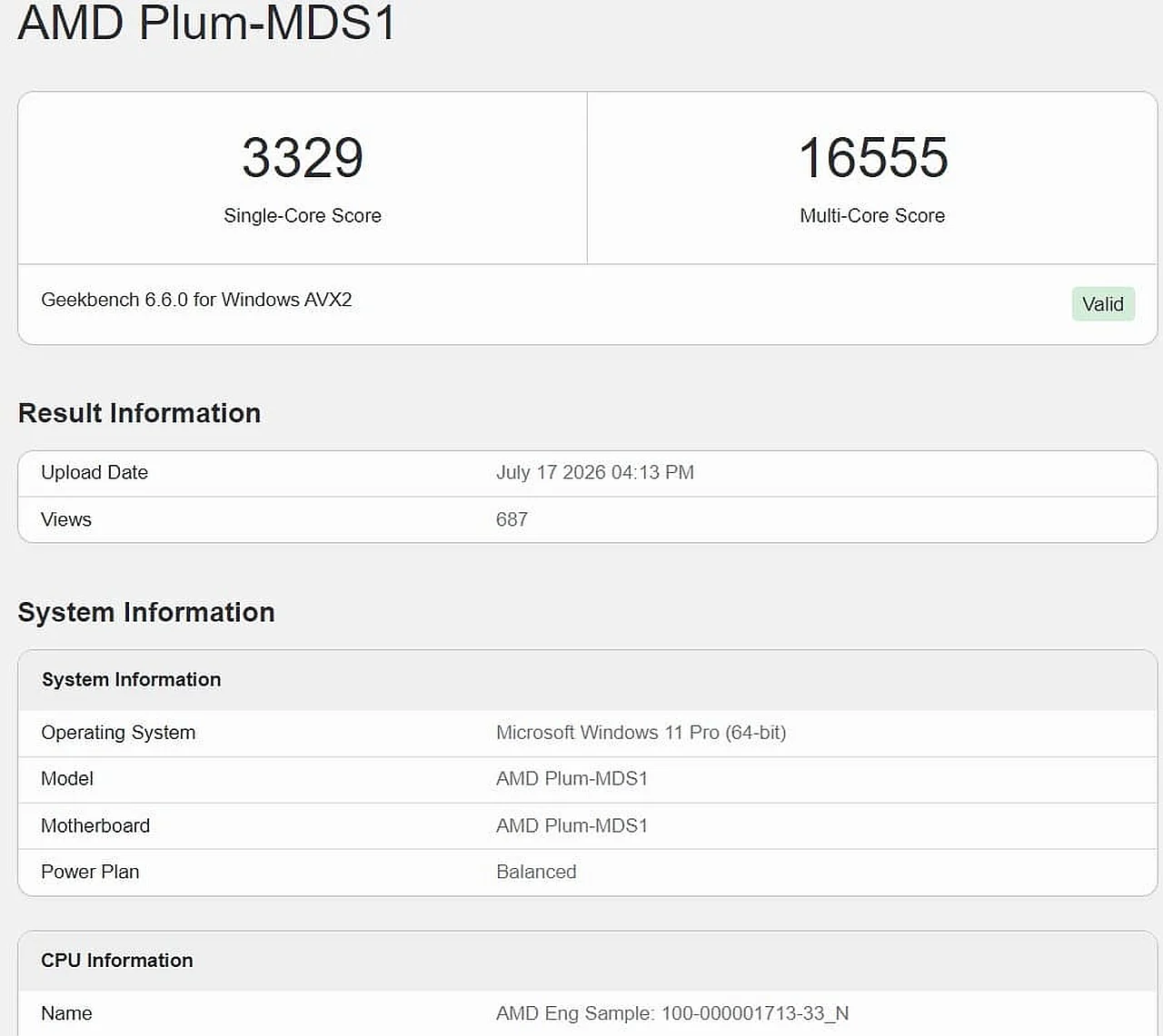 AMD kompaniyasining yangi protsessori sinovlarda rekord natija qayd etdi