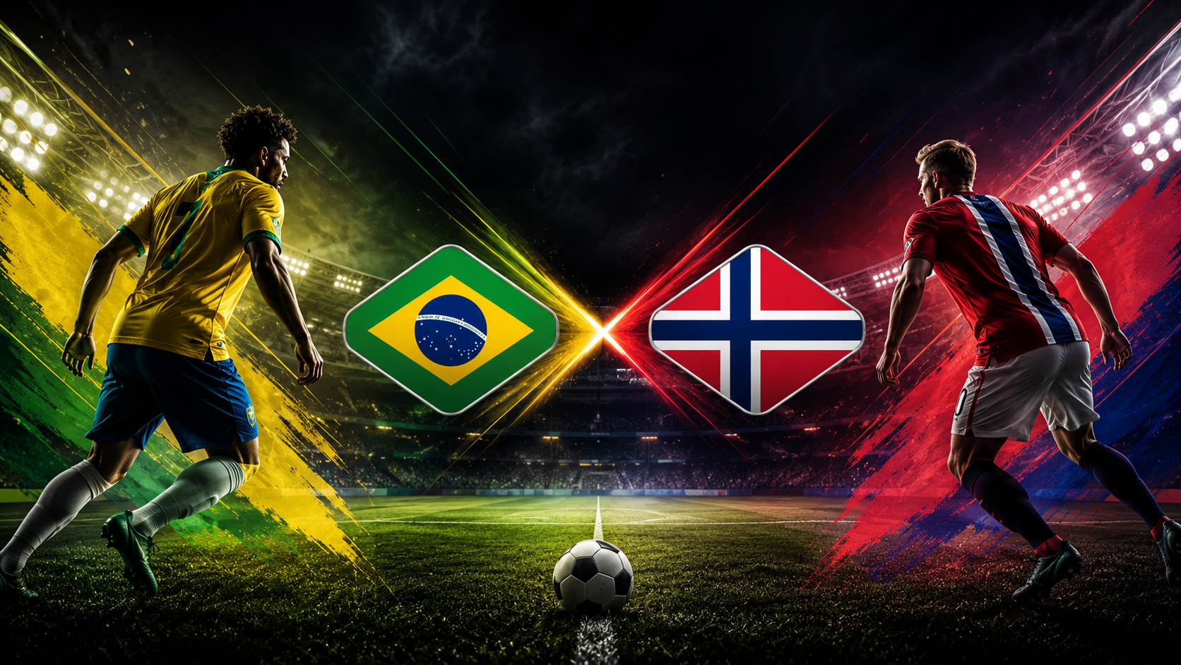 Braziliya va Norvegiya o‘rtasidagi uchrashuvdan matnli translyatsiya