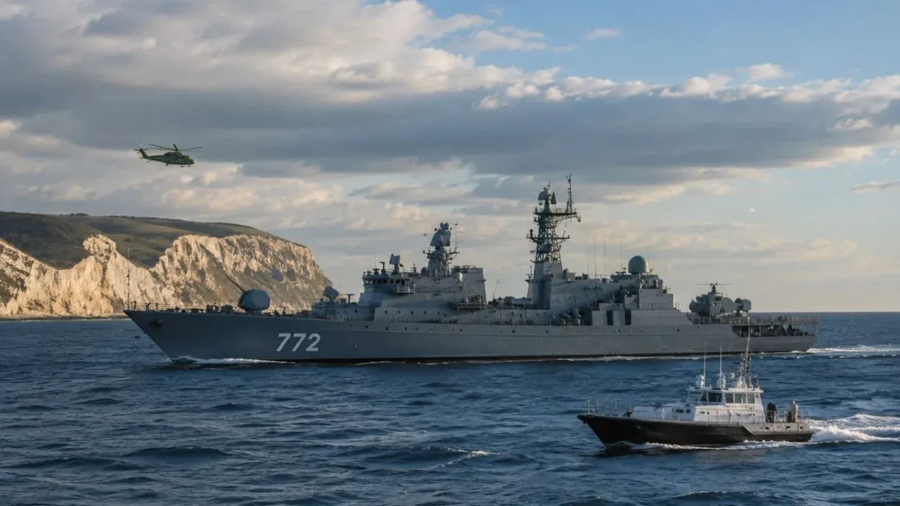 Rossiya harbiy kemasi Britaniya qirg'oqlari yaqinida mashg'ulot o'tkazdi