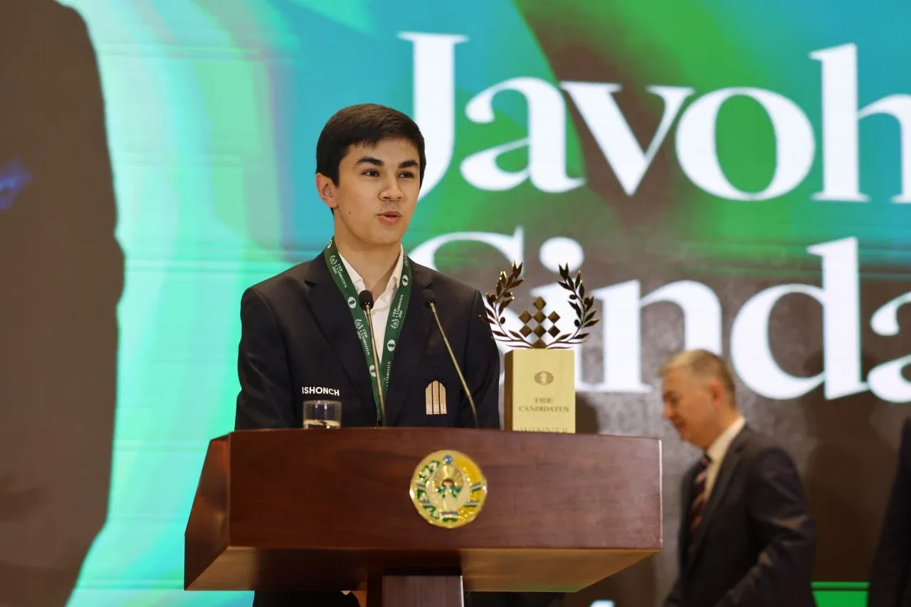 Javohir Sindorov FIDE Excellence Awards g‘olibi bo‘ldi