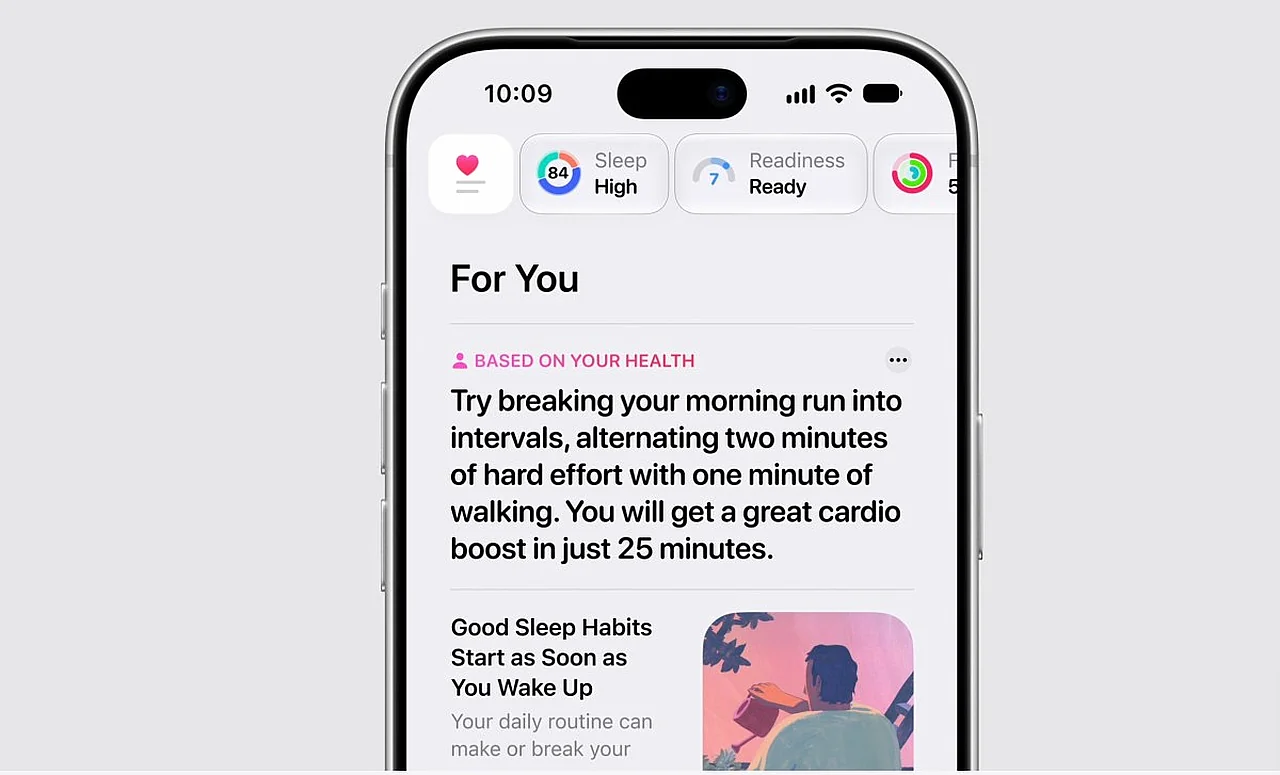 Apple sun'iy intellekt asosidagi yangi salomatlik ilovasini taqdim etdi