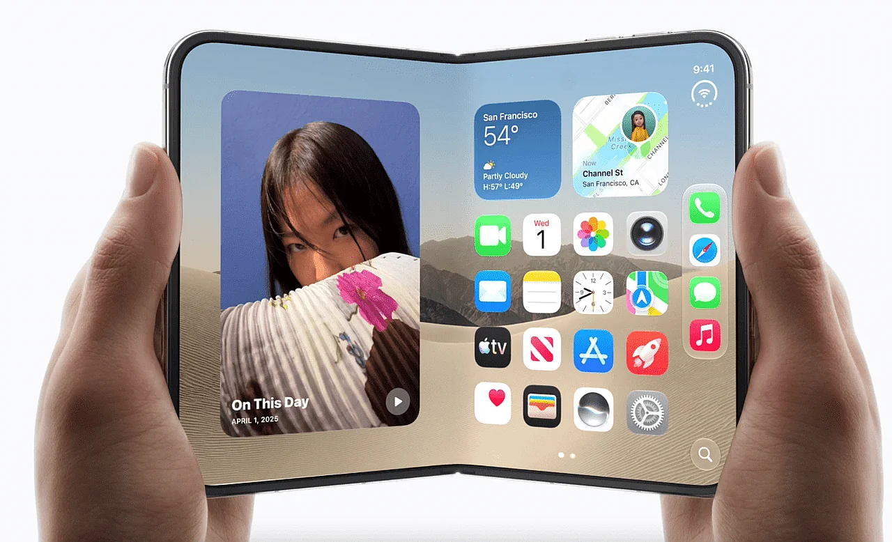 Apple ilk buklama smartfoni iPhone Duo modelini taqdim etdi