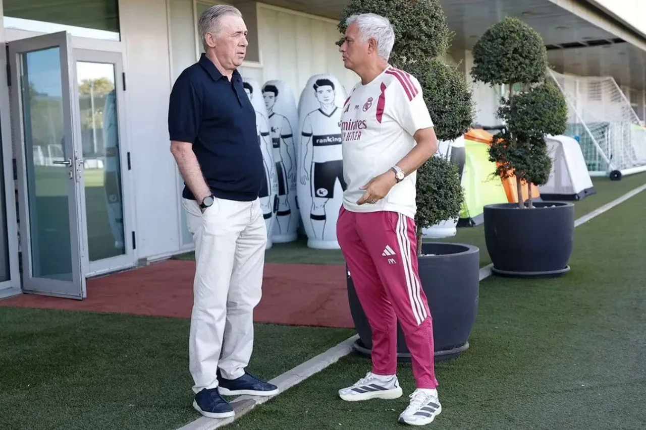 Karlo Anchelotti «Real Madrid» qarorgohida Joze Mourino bilan uchrashdi