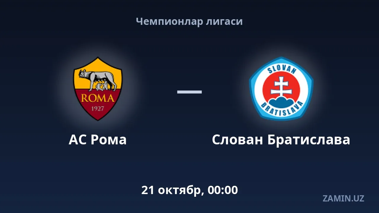 «Roma» «Slovan» bilan uyda uchrashadi