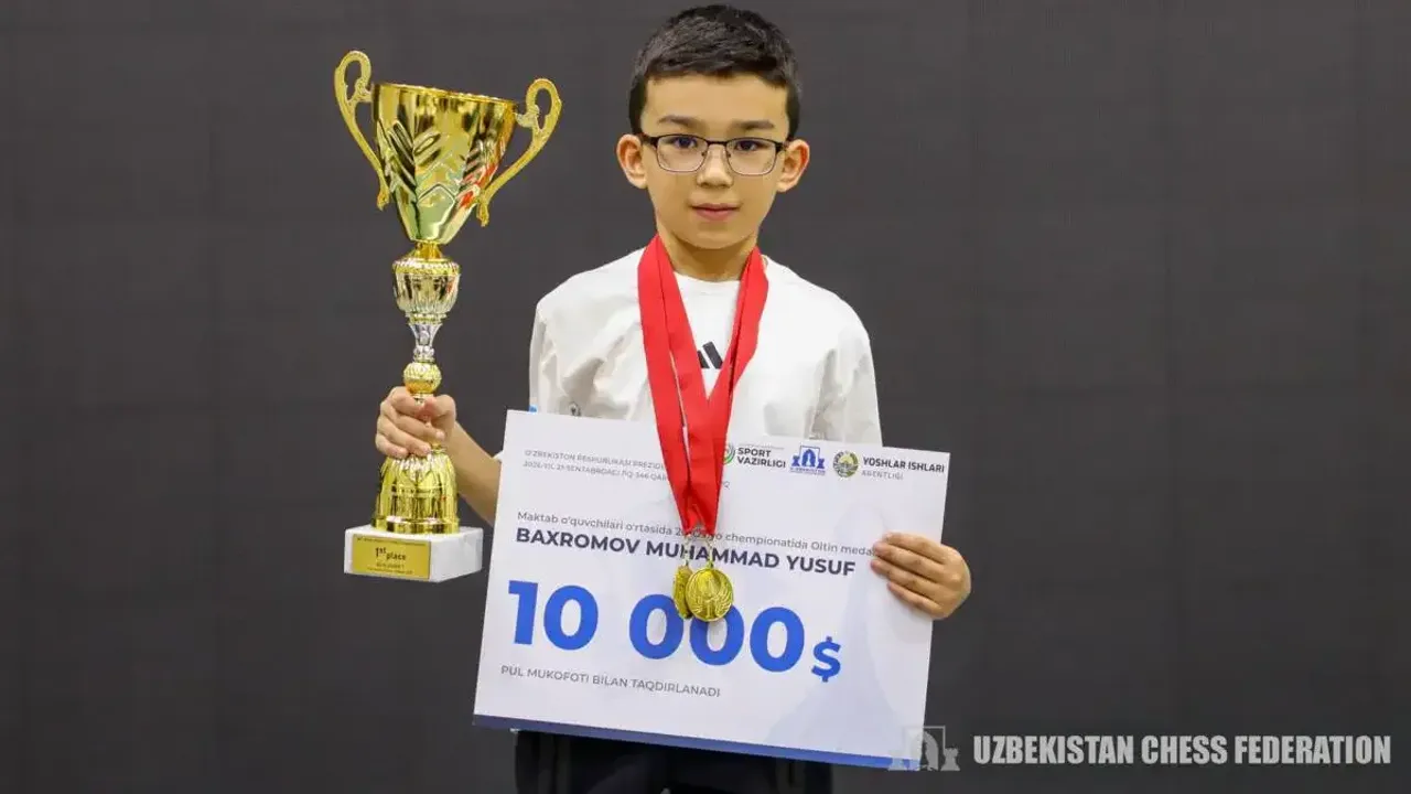 Yosh shaxmatchi Bahromov Osiyo chempioni bo'ldi